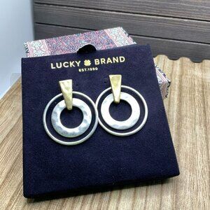 Lucky Brand NWT Mixed Metal Circle Earrings